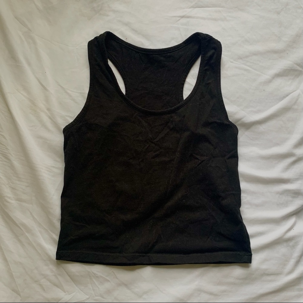 Black Crop Tank Top